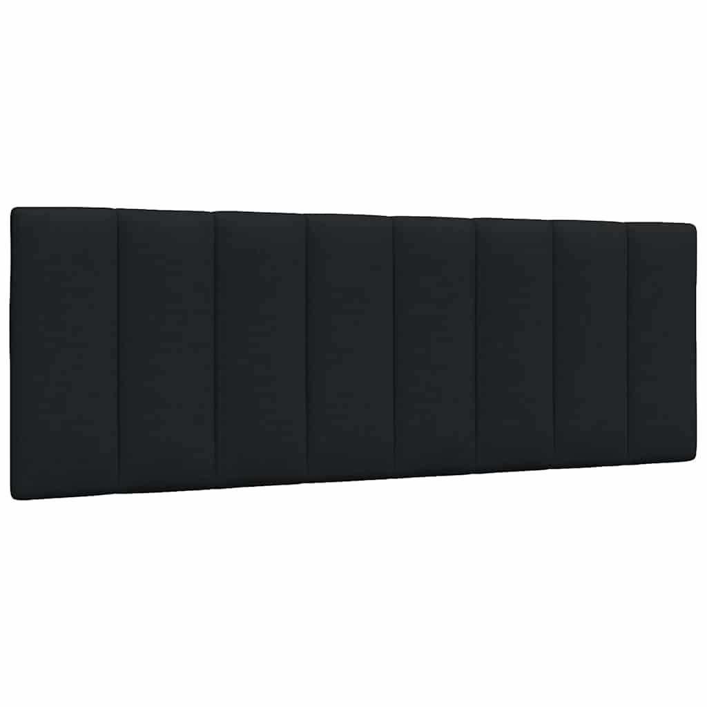 Cadre de lit sans matelas noir 140x190 cm tissu