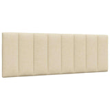 Cadre de lit sans matelas crème 140x190 cm tissu