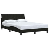 Cadre de lit sans matelas noir 140x200 cm tissu