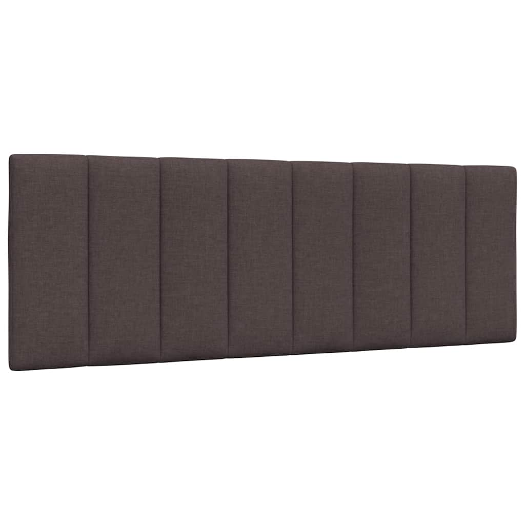 Cadre de lit sans matelas marron foncé 140x200 cm tissu