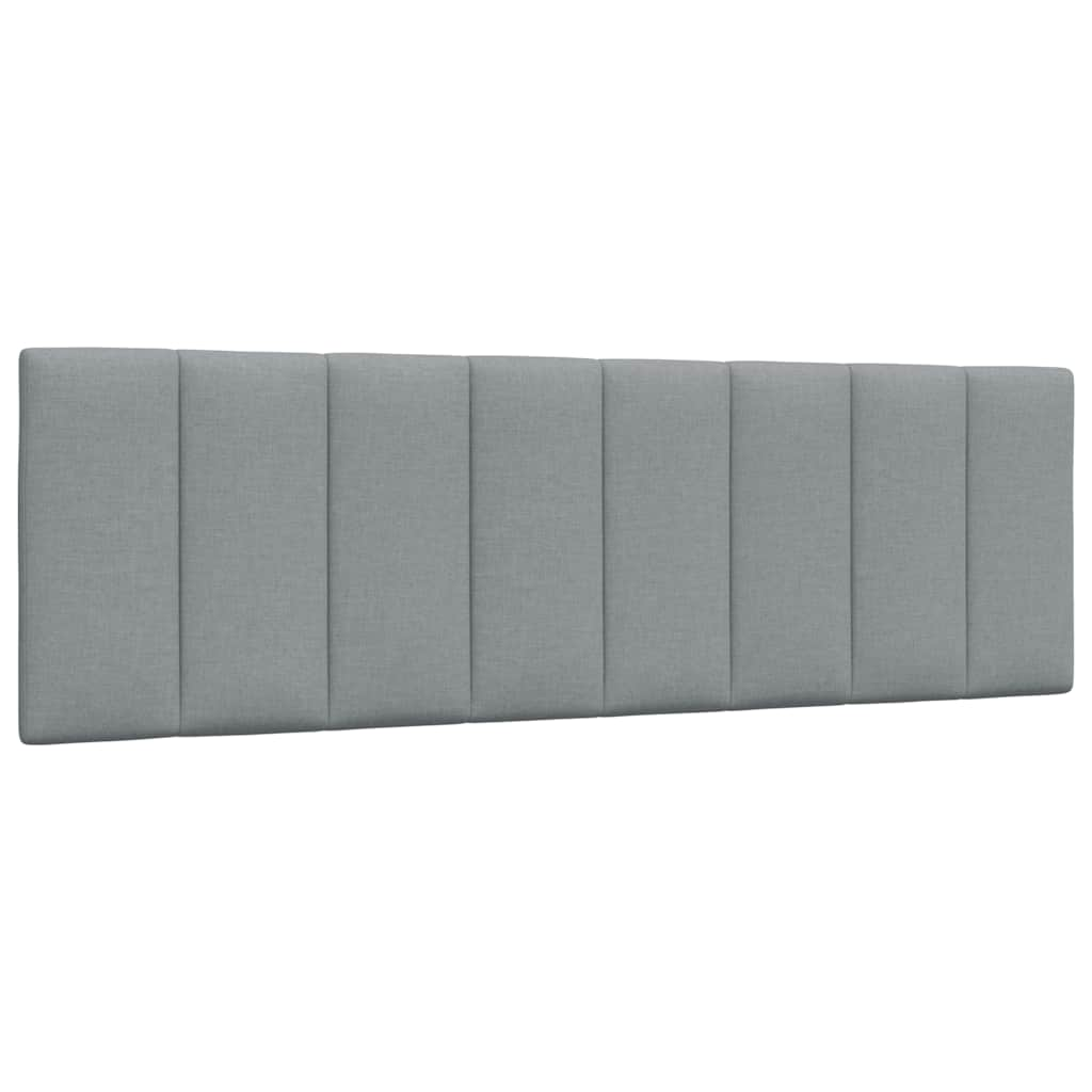 Cadre de lit sans matelas gris clair 160x200 cm tissu