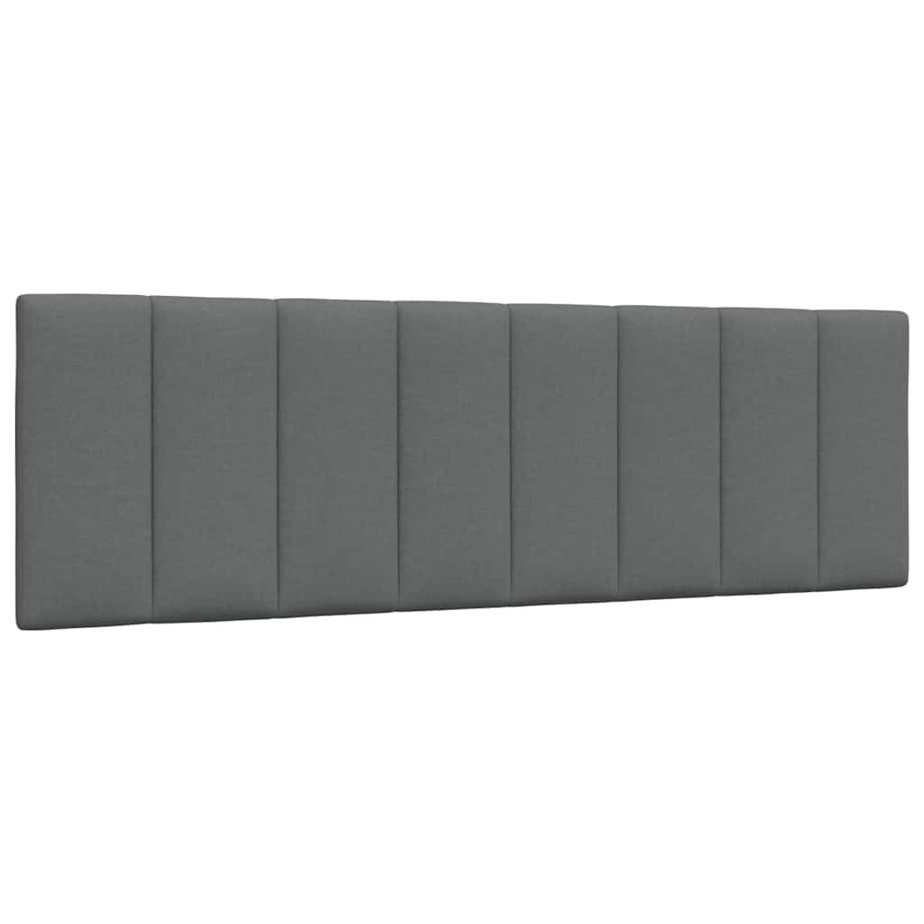 Cadre de lit sans matelas gris foncé 160x200 cm tissu