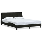 Cadre de lit sans matelas noir 160x200 cm tissu