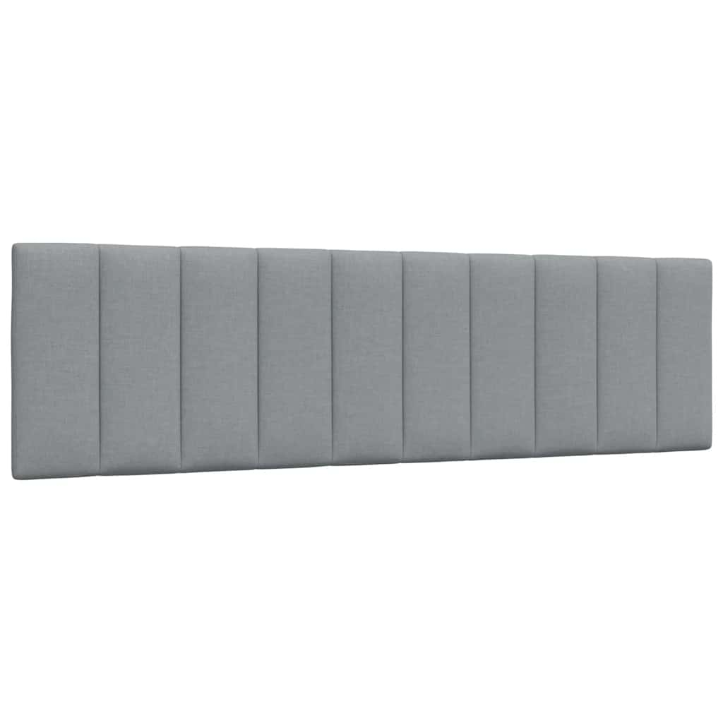 Cadre de lit sans matelas gris clair 180x200 cm tissu