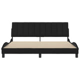 Cadre de lit sans matelas noir 180x200 cm tissu