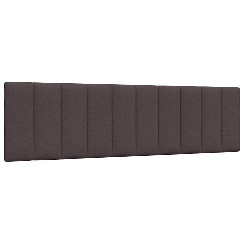 Cadre de lit sans matelas marron foncé 180x200 cm tissu