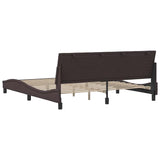 Cadre de lit sans matelas marron foncé 180x200 cm tissu