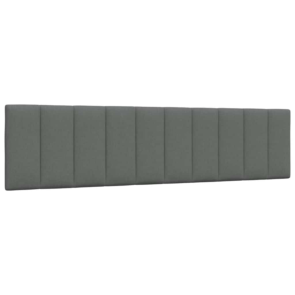 Cadre de lit sans matelas gris foncé 200x200 cm tissu