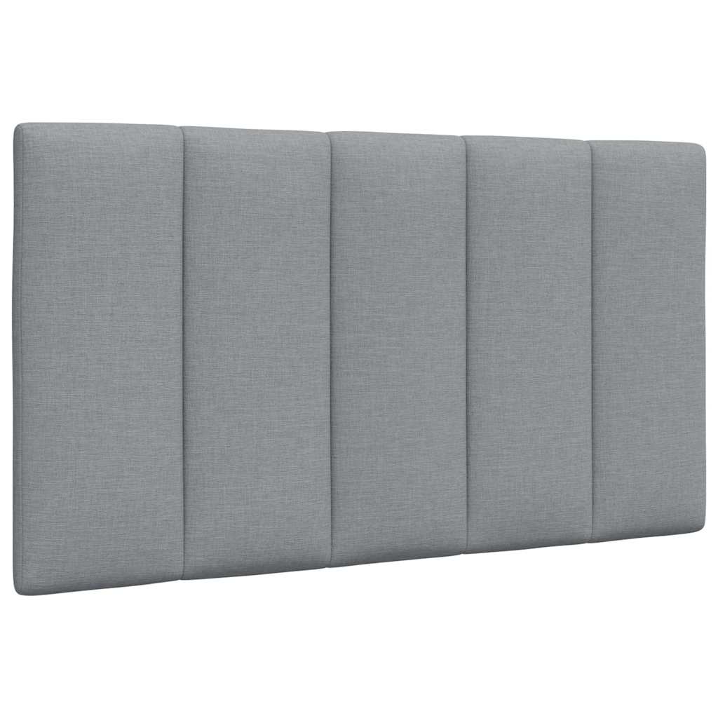 Cadre de lit sans matelas gris clair 90x190 cm tissu