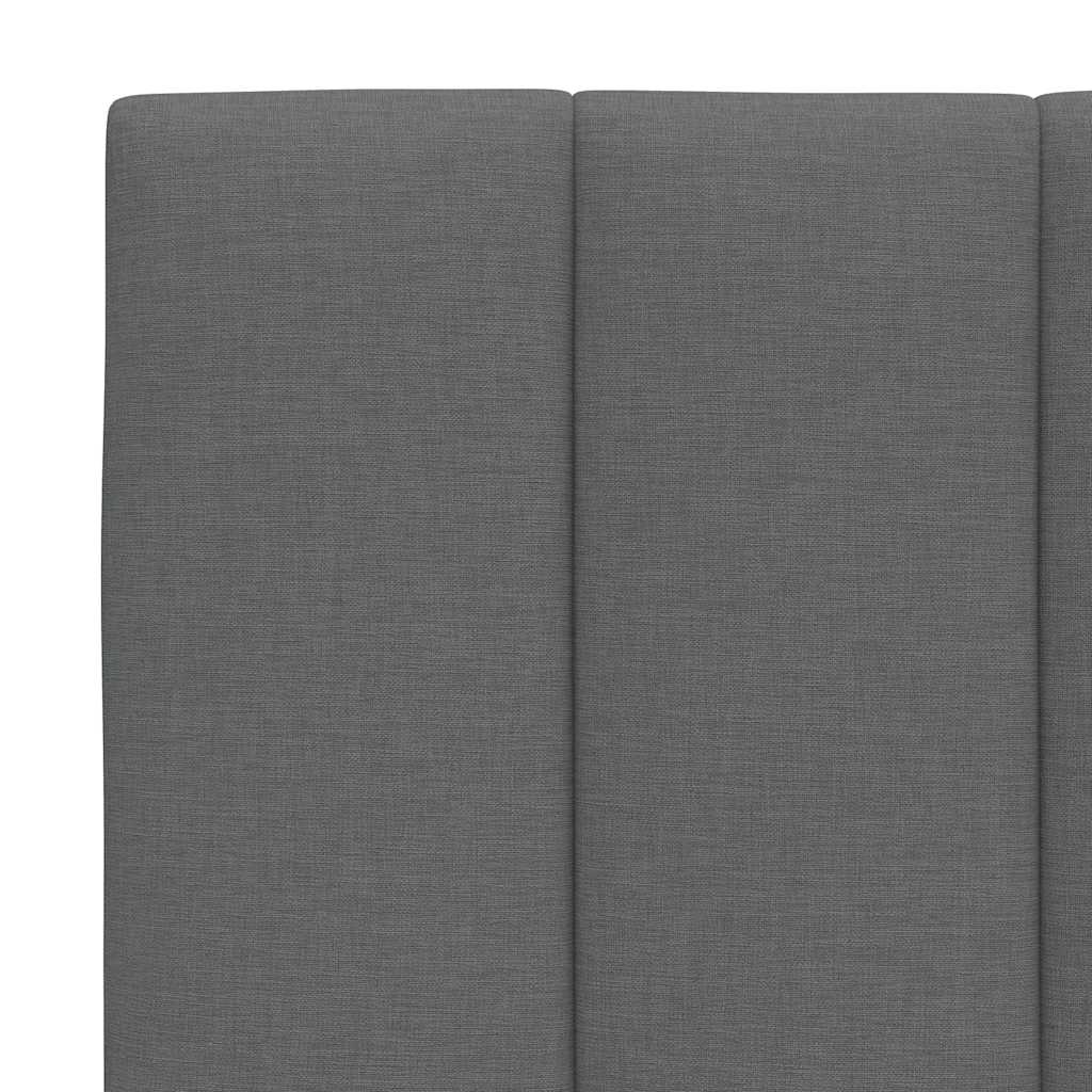 Cadre de lit sans matelas gris foncé 90x190 cm tissu