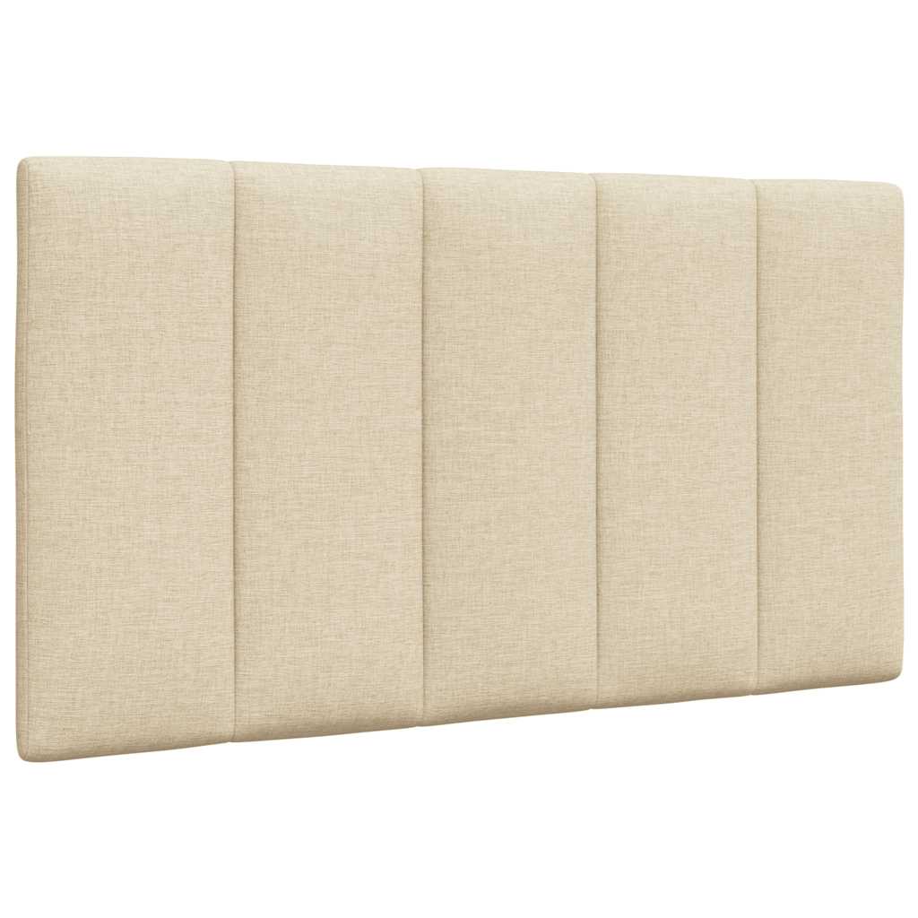 Cadre de lit sans matelas crème 90x190 cm tissu