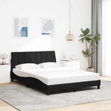 Cadre de lit sans matelas noir 120x200 cm tissu