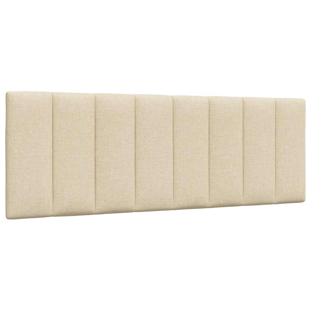 Cadre de lit sans matelas crème 120x200 cm tissu