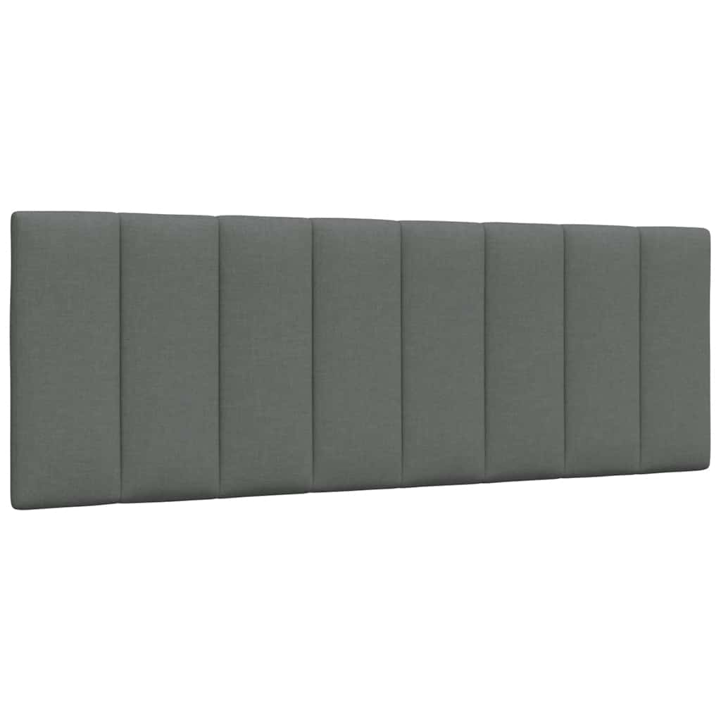 Cadre de lit sans matelas gris foncé 140x190 cm tissu