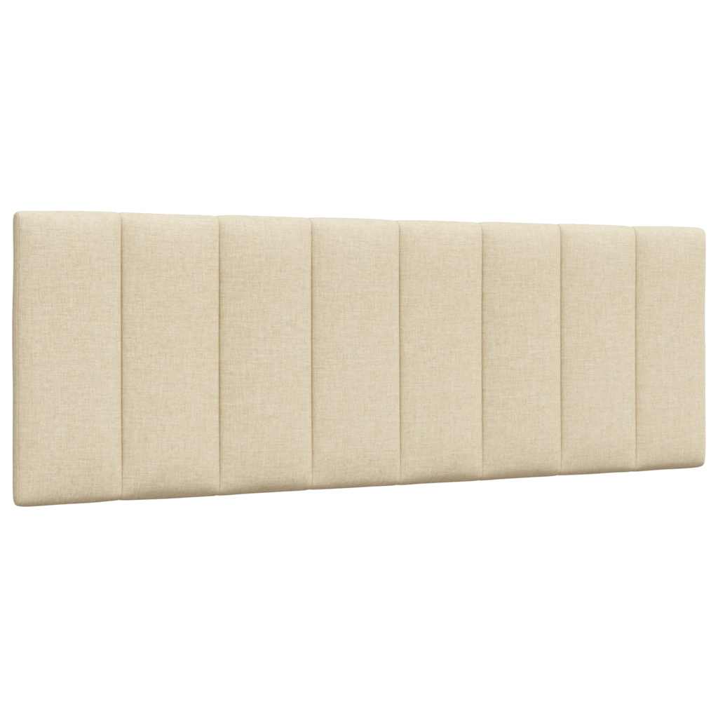 Cadre de lit sans matelas crème 140x190 cm tissu