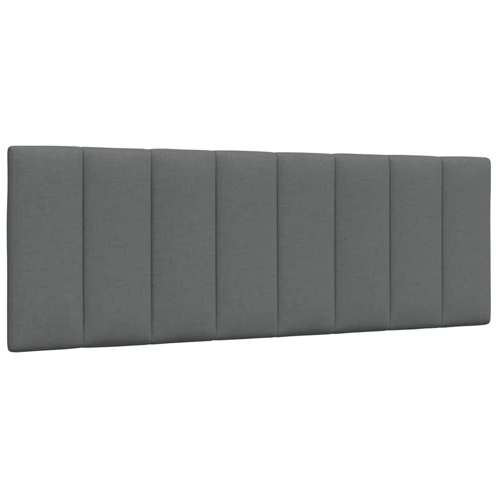 Cadre de lit sans matelas gris foncé 140x200 cm tissu