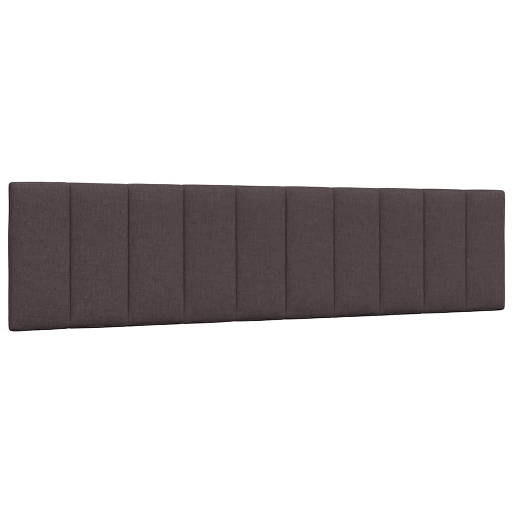 Cadre de lit sans matelas marron foncé 200x200 cm tissu