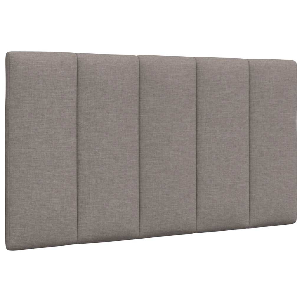 Lit avec matelas taupe 90x190 cm tissu