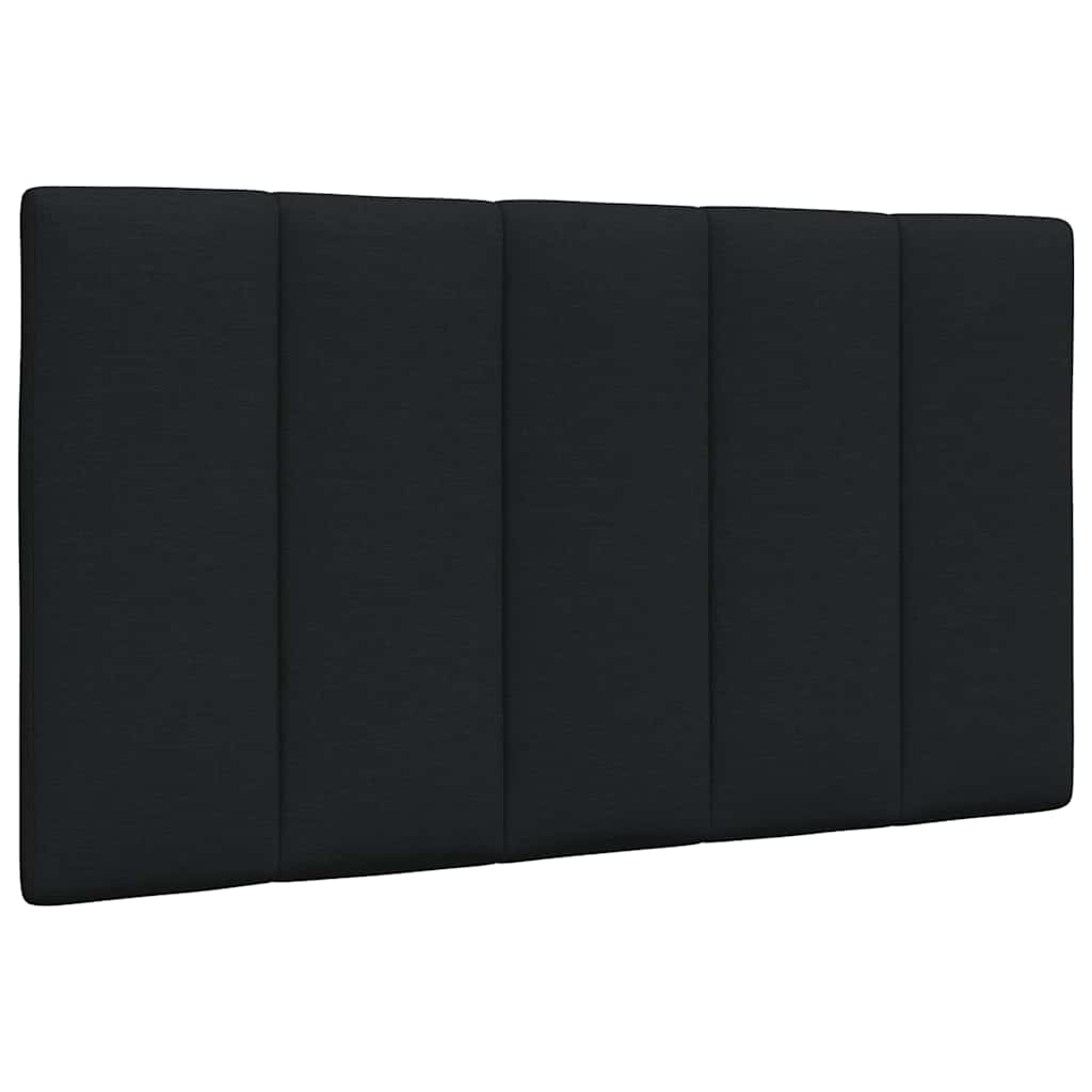 Lit avec matelas noir 90x200 cm tissu