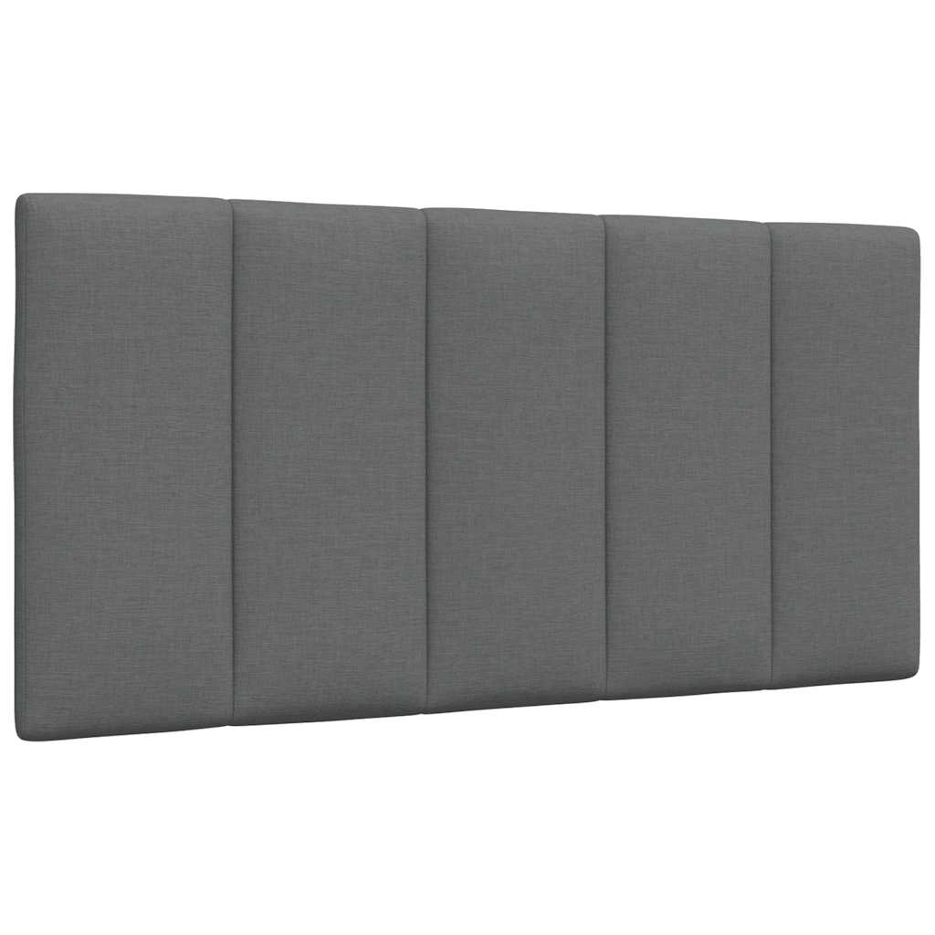 Lit avec matelas gris foncé 100x200 cm tissu