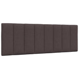 Bed with dark brown mattress 120x200 cm fabric