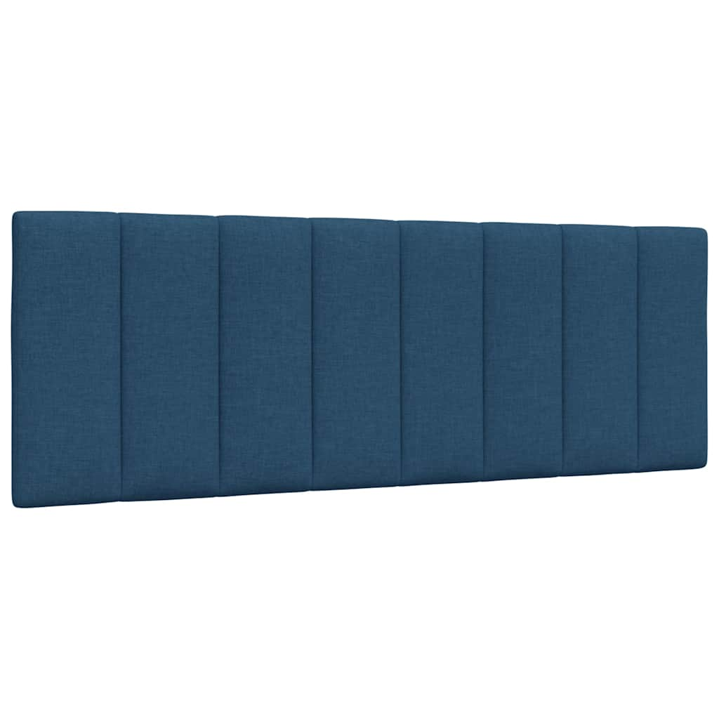 Lit avec matelas bleu 140x190 cm tissu