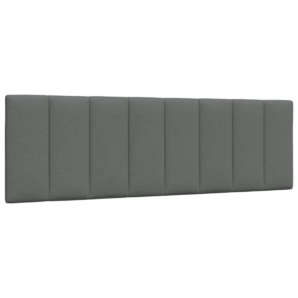 Lit avec matelas gris foncé 160x200 cm tissu