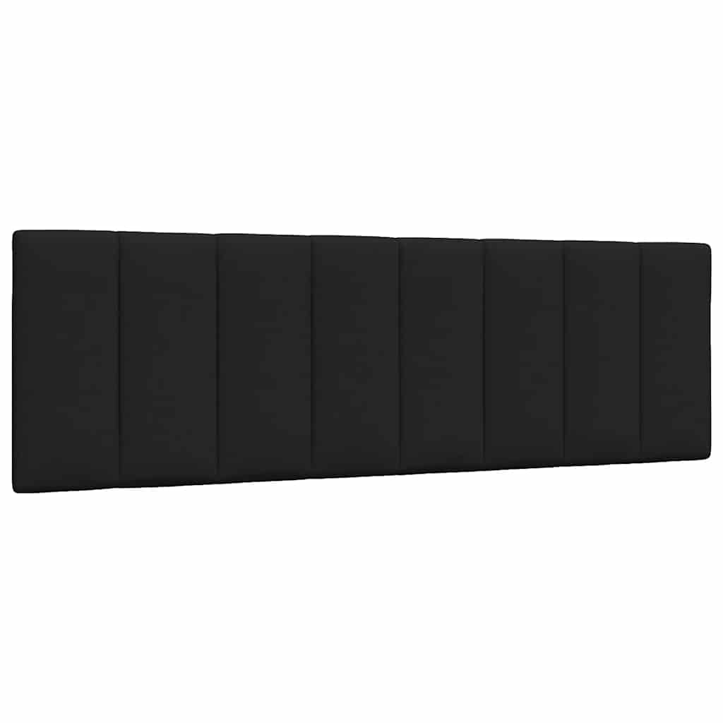 Lit avec matelas noir 160x200 cm tissu