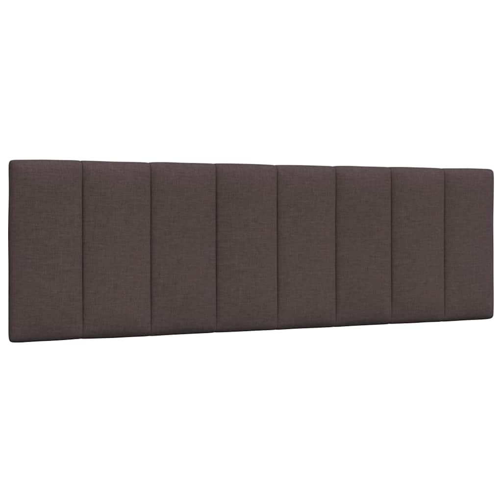 Lit avec matelas marron foncé 160x200 cm tissu