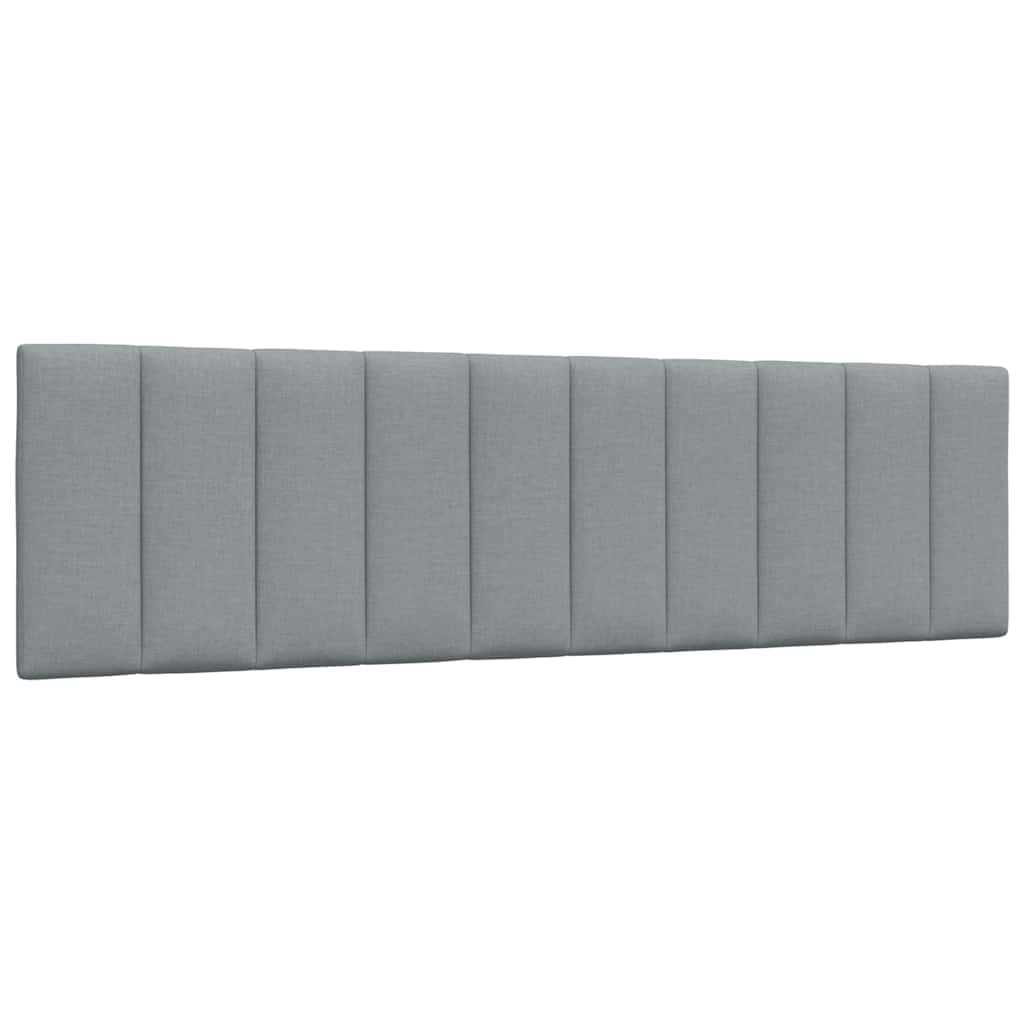 Lit avec matelas gris clair 180x200 cm tissu