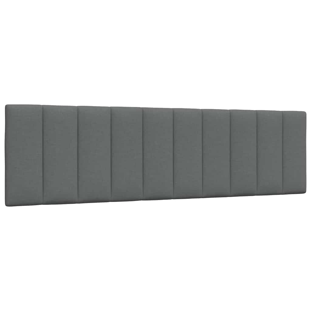 Lit avec matelas gris foncé 180x200 cm tissu