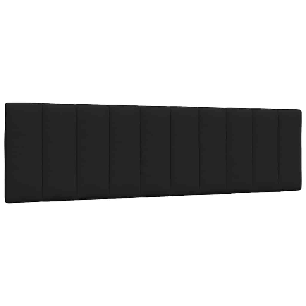 Lit avec matelas noir 180x200 cm tissu