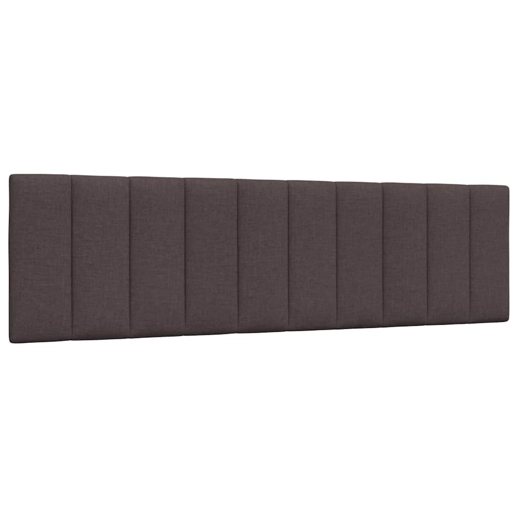 Lit avec matelas marron foncé 180x200 cm tissu