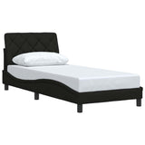 Cadre de lit sans matelas noir 80x200 cm tissu