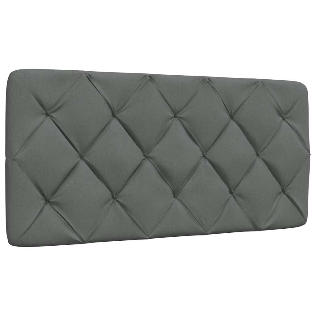 Cadre de lit sans matelas gris foncé 100x200 cm tissu