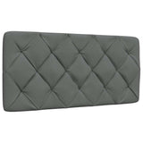 Cadre de lit sans matelas gris foncé 100x200 cm tissu