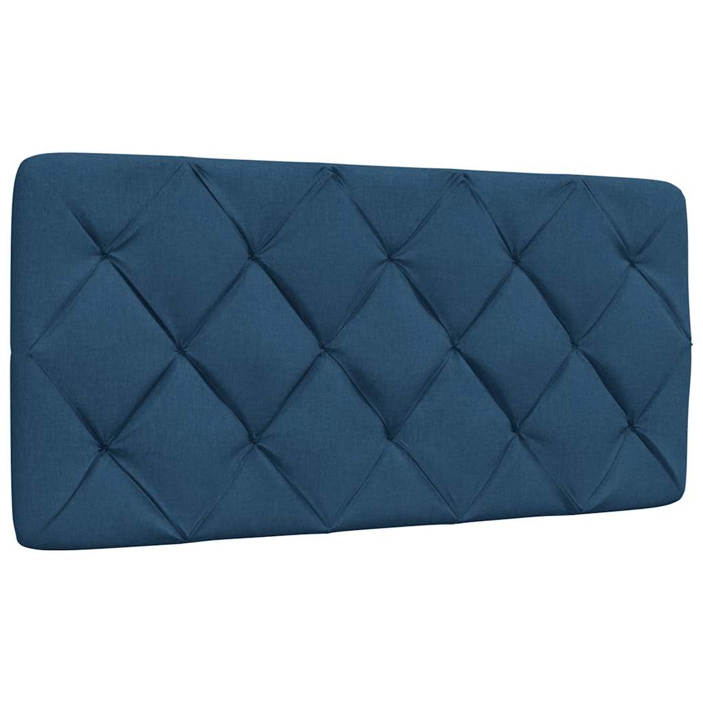 Cadre de lit sans matelas bleu 100x200 cm tissu