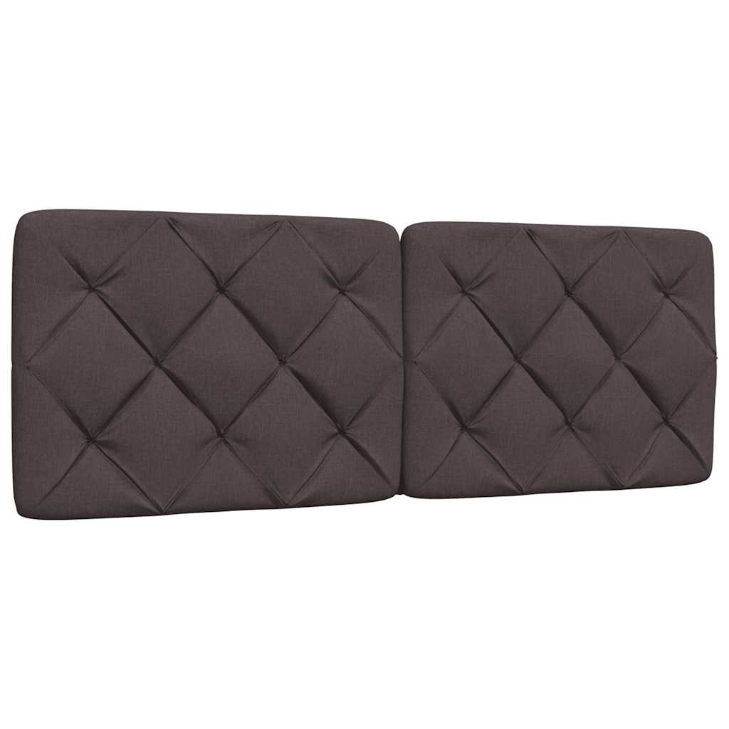 Cadre de lit sans matelas marron foncé 120x200 cm tissu