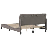 Cadre de lit sans matelas taupe 120x200 cm tissu