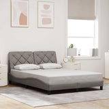 Cadre de lit sans matelas taupe 120x200 cm tissu