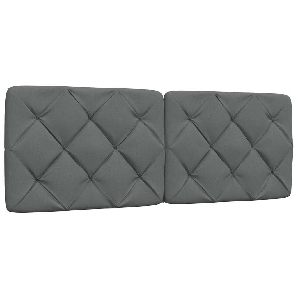 Cadre de lit sans matelas gris foncé 140x200 cm tissu