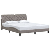 Cadre de lit sans matelas taupe 160x200 cm tissu