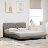 Cadre de lit sans matelas taupe 160x200 cm tissu