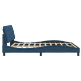 Bed frame without mattress blue 180x200 cm fabric