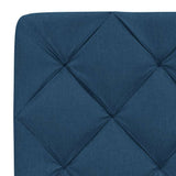 Bed frame without mattress blue 180x200 cm fabric