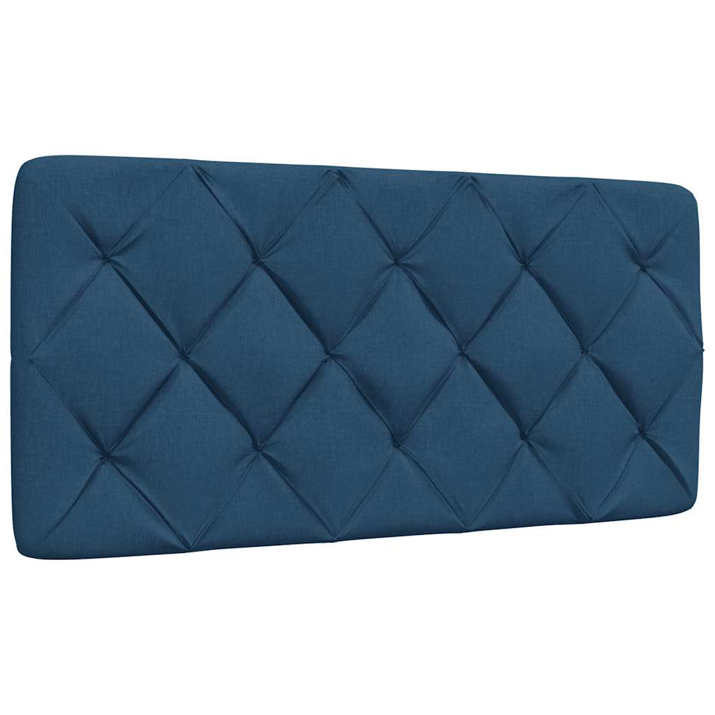 Cadre de lit avec LED sans matelas bleu 100x200 cm tissu