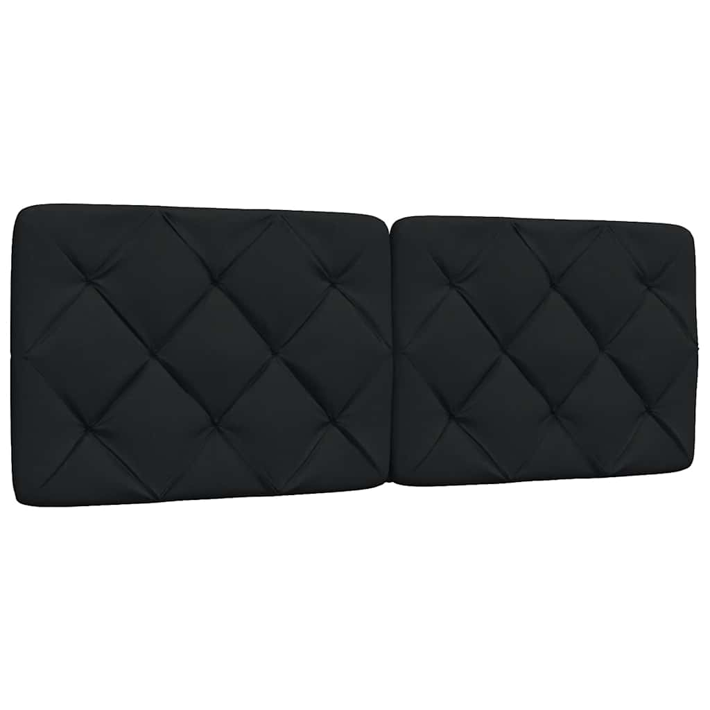 Cadre de lit avec LED sans matelas noir 120x200 cm tissu