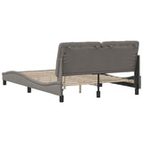 Cadre de lit avec LED sans matelas taupe 140x200 cm tissu