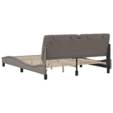 Cadre de lit avec LED sans matelas taupe 160x200 cm tissu