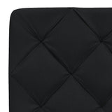 Lit avec matelas noir 90x190 cm tissu